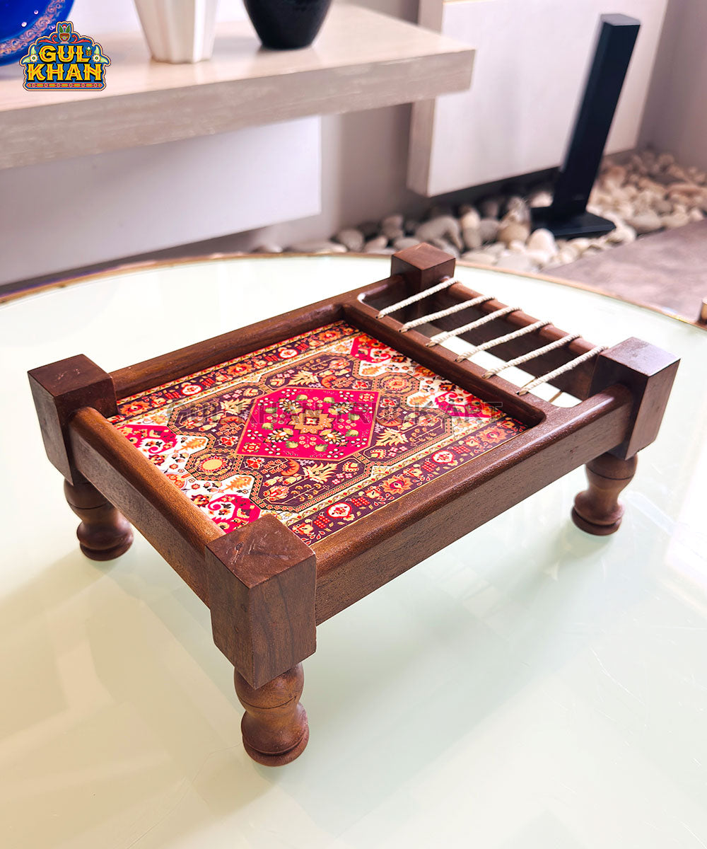 Floral Paisley Motif Charpai Printed Design (Customizable)