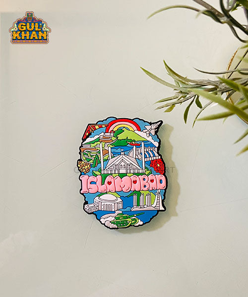 Islamabad Premium Rubber Fridge Magnet 107 - Gul Khan Truck Art