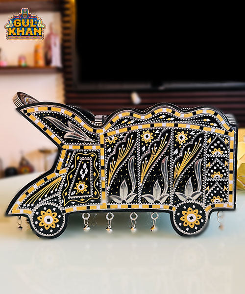 Royal Sunset Noir Truck Art Chamakpatti Truck Tissue Box Design - Gul Khan Truck Art