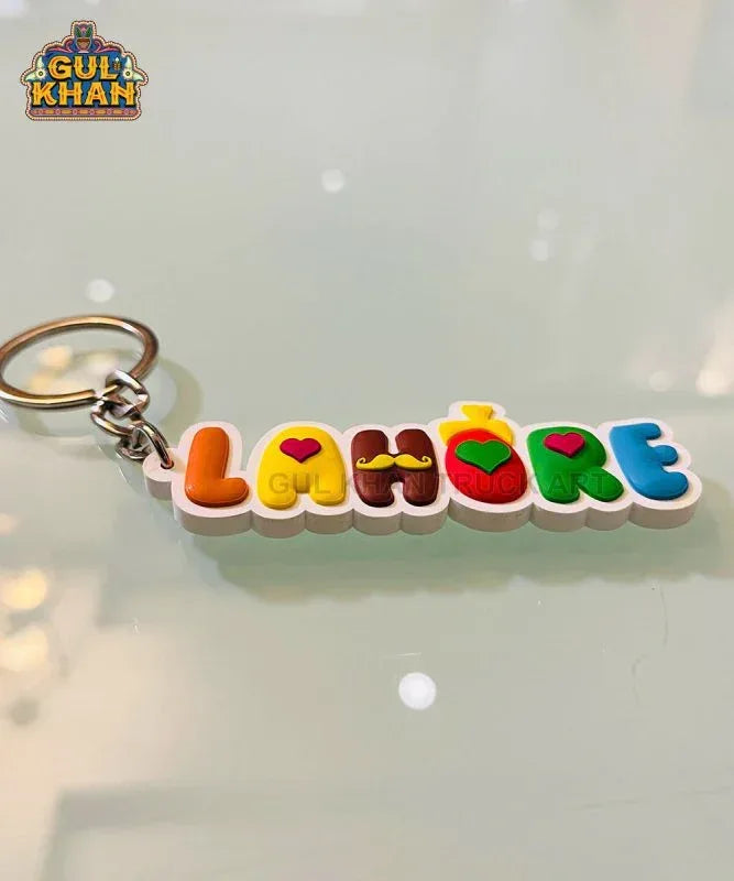 Lahore Premium Rubber Key Chain - Gul Khan Truck Art