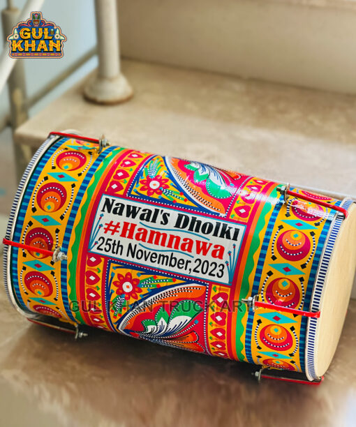 Customized Dhol 02 (Chamakpatti Handmade) - Gul Khan Truck Art