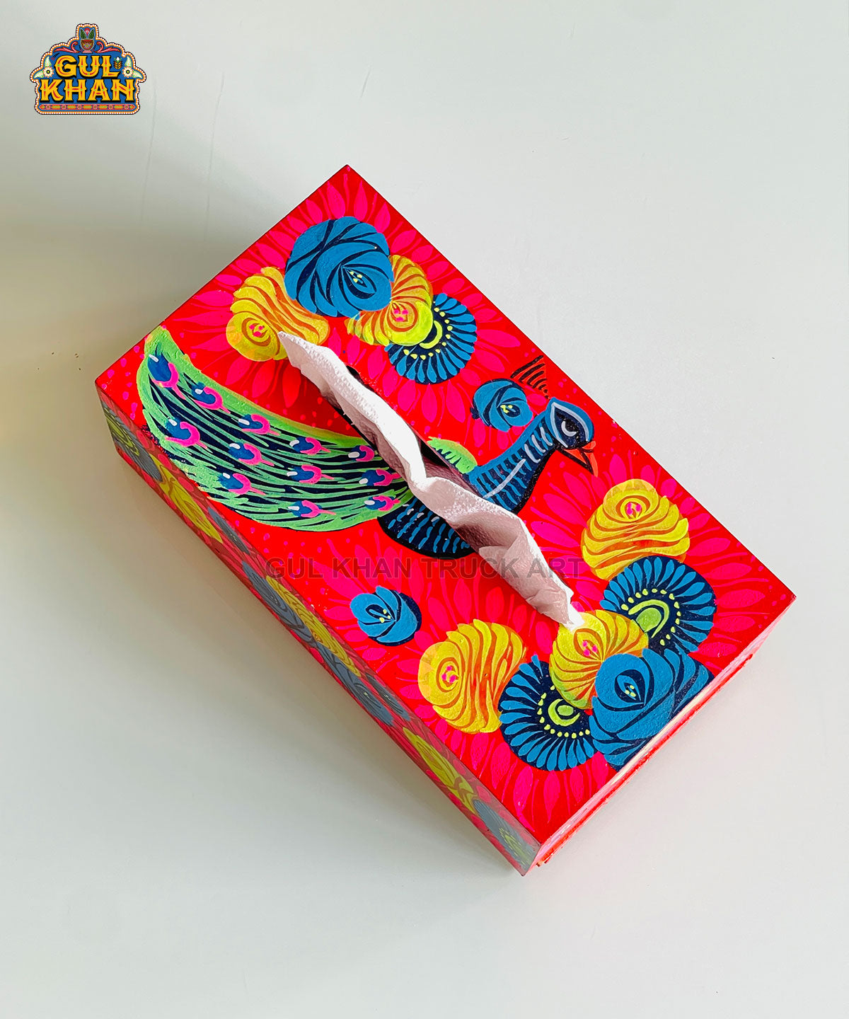 Handpainted Tissue Box Design 11157
