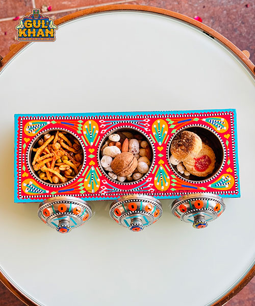 Multicolor Truck Three Partition Tray