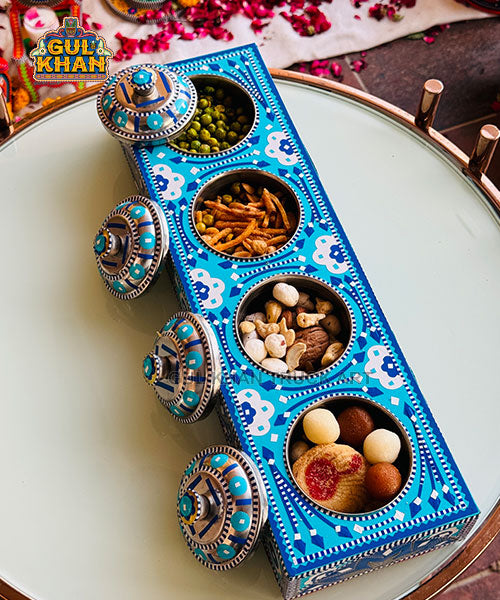 Multani Truck Art Four Partition Tray - Gul Khan Truck Art