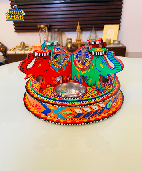 Shaadi Mubarak Truck Art Elephant Tray