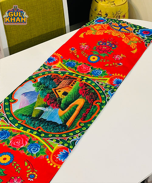 Table Runner Design 00011 - Gul Khan Truck Art