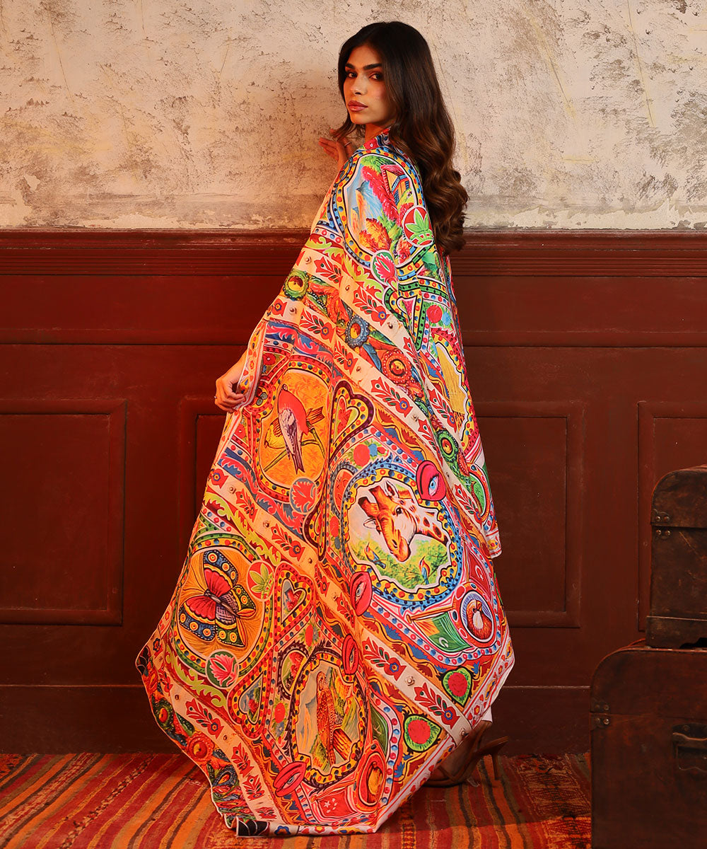 Traditional Truck Art Shawls - Gul Khan Truck Art