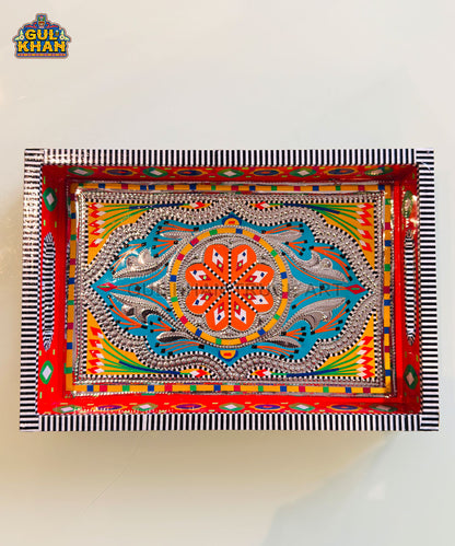 Heritage Floral Truck Art Tray