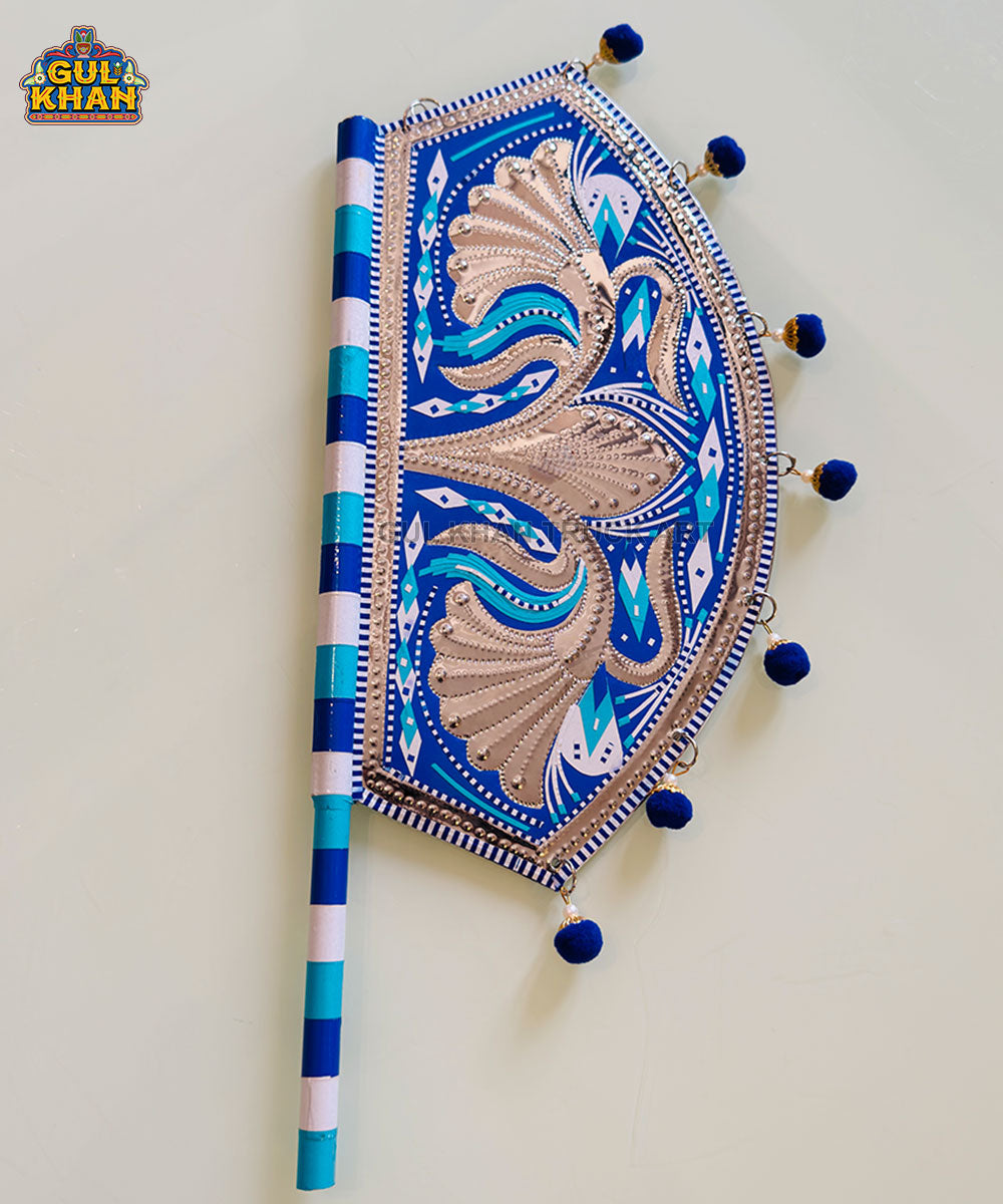 Blue Traditional Truck Art Fan