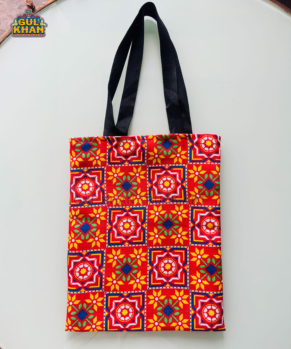 Sindhi Ralli Inspired Printed Truck Art Tote Bag 02