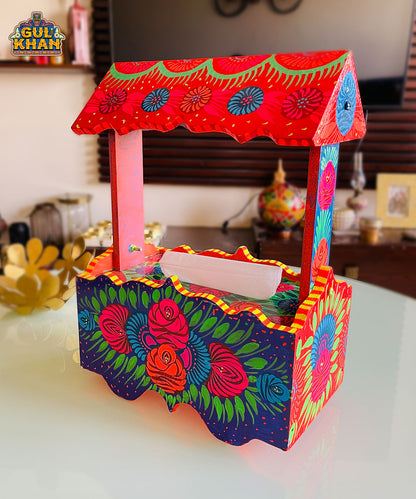 Handmade Thaila Tissue Box Design 11151 - Gul Khan Truck Art