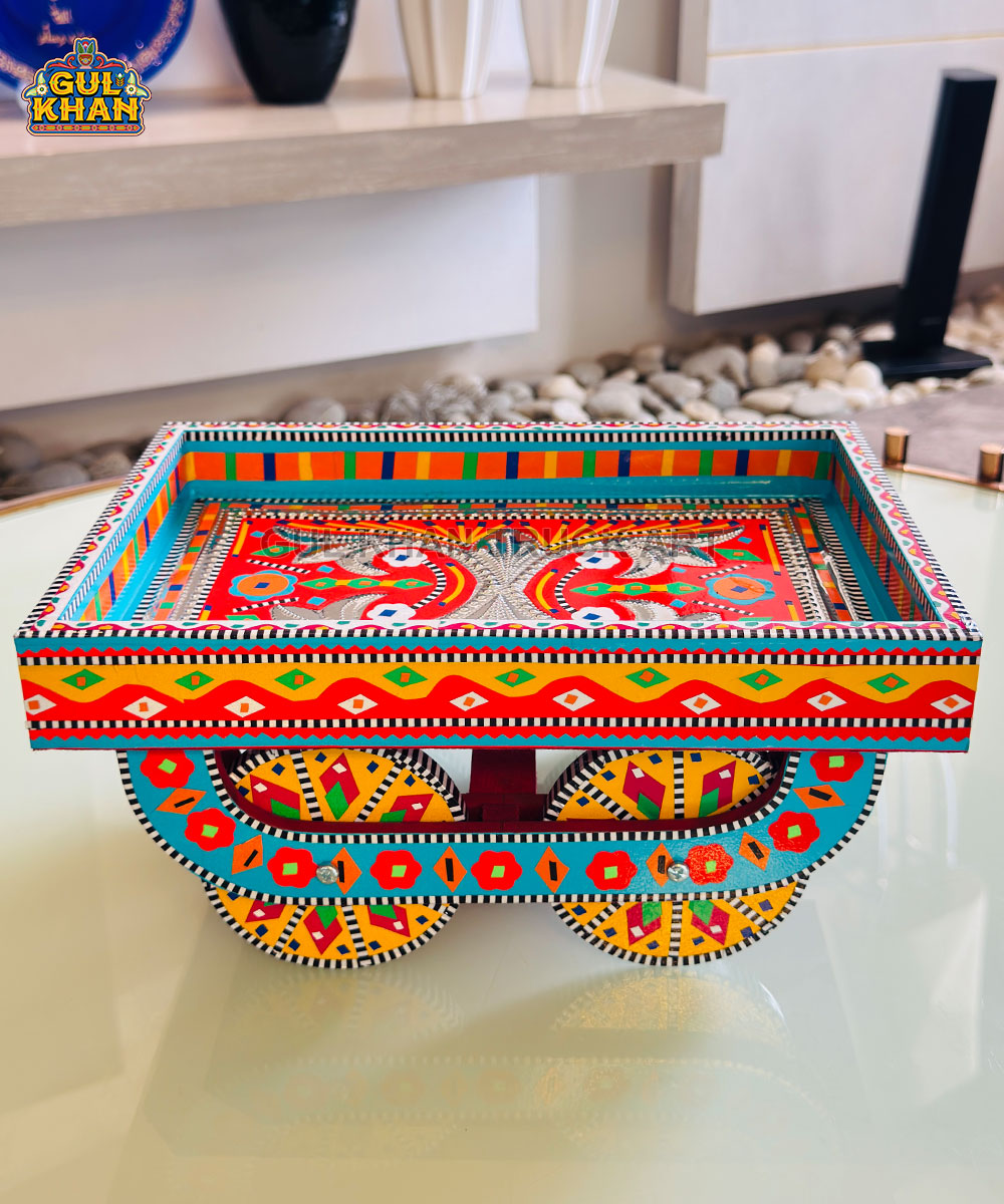 Traditional Red Truck Art Thaila Tray