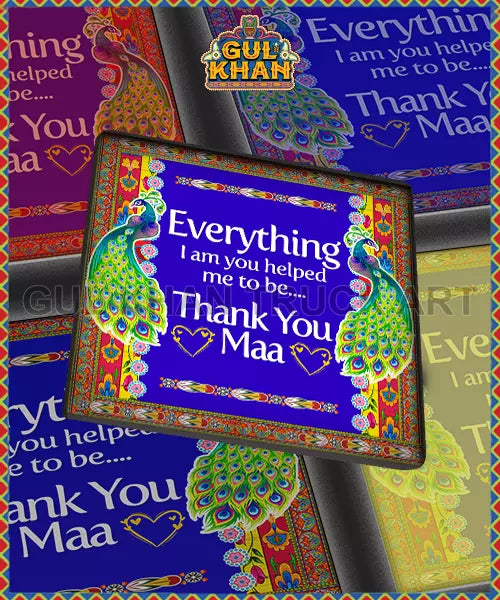 Thank you Maa Printed Coaster Design