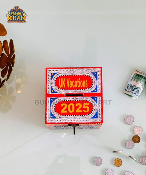 Red & Blue (Customisable) Truck Art Money Box Gullak