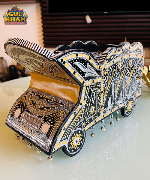 Royal Sunset Noir Truck Art Chamakpatti Truck Tissue Box Design - Gul Khan Truck Art