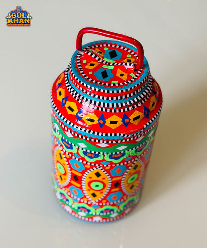 Multicolor Truck Art Oil Container