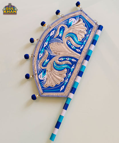 Blue Traditional Truck Art Fan