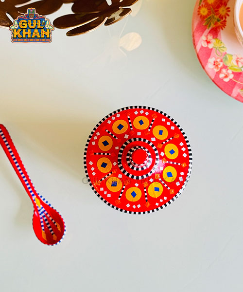 Red Truck Art Sugar Pot & Jam Jar