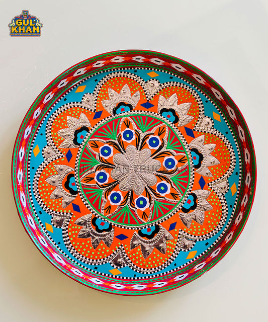 Multicolor Floral Truck Art Thaal