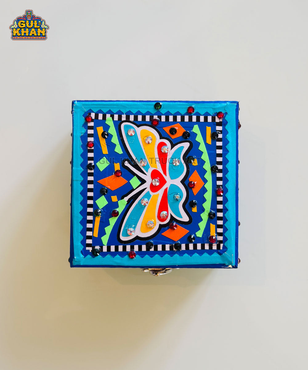 Traditional Blue Truck Art Jewellery Box