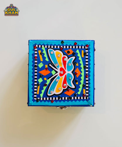 Traditional Blue Truck Art Jewellery Box