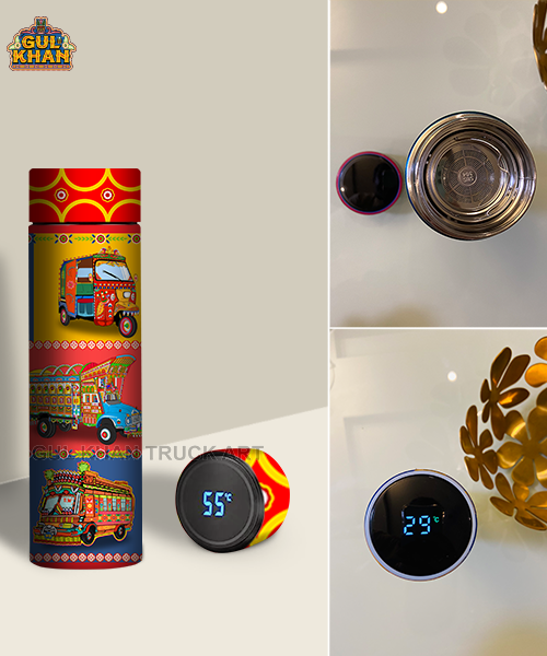 Truck & Rickshaw Printed Travel Bottle