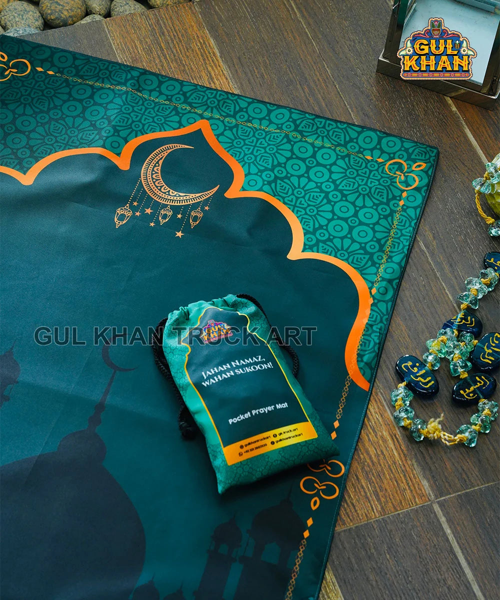 Ramadan Luxe Set (Pocket Janamaz & Star Crescent Tray) - Gul Khan Truck Art