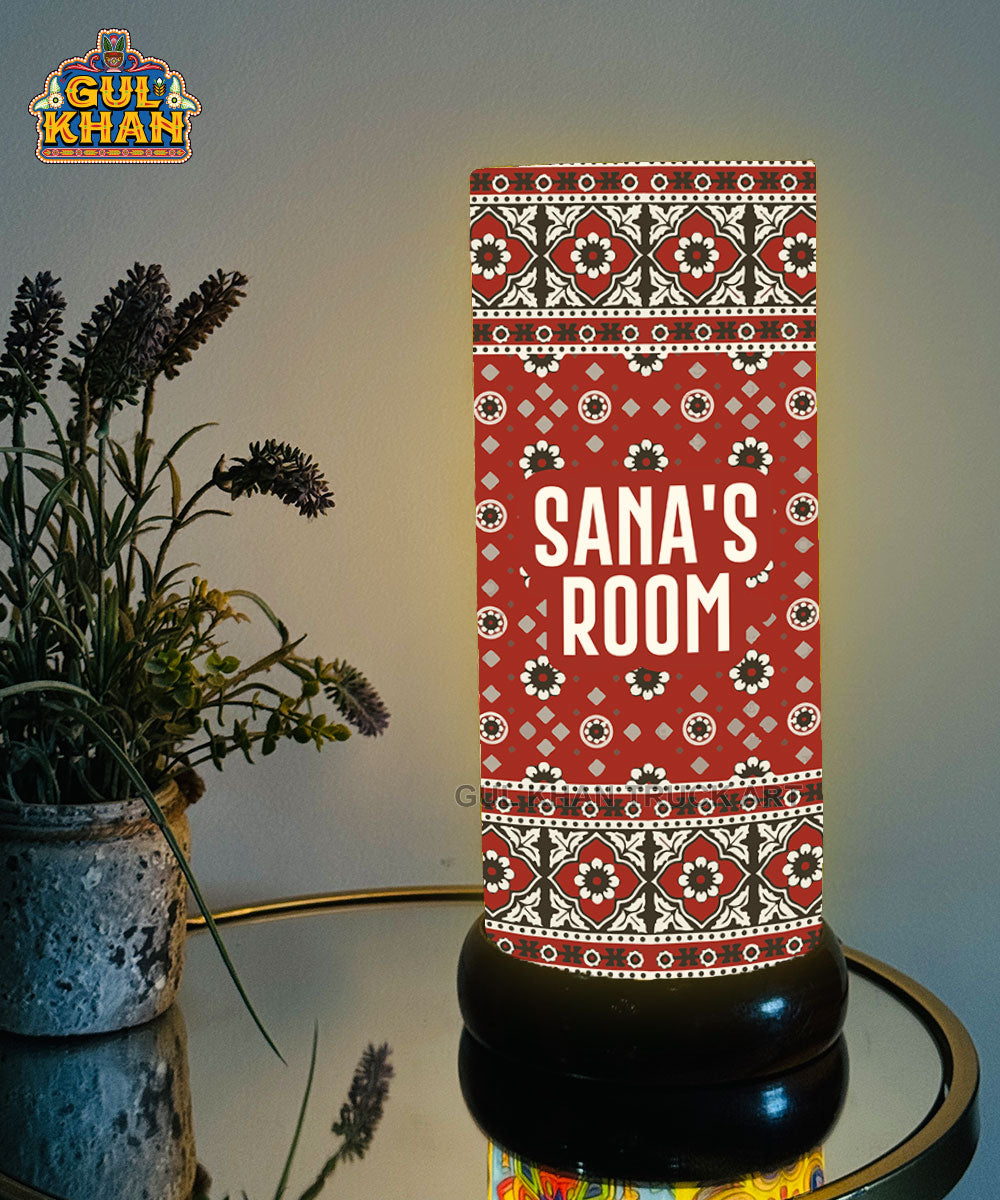 Ajrak Design Printed Acrylic Lamp