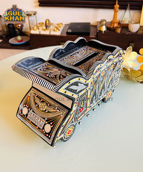 Royal Sunset Noir Truck Art Chamakpatti Truck Tissue Box Design 1