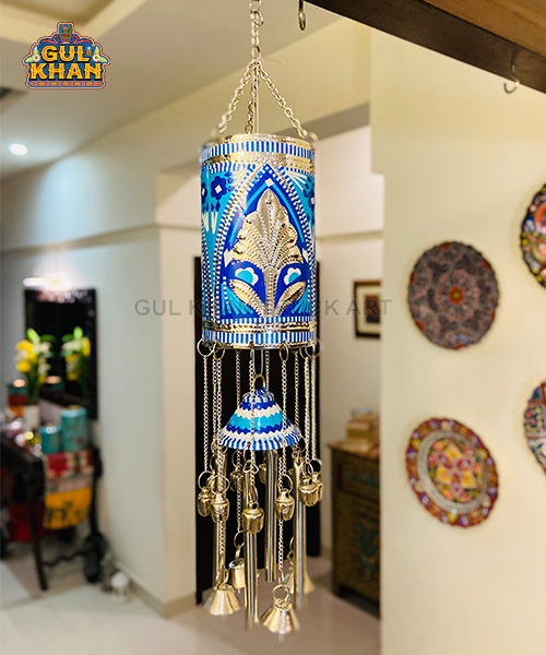 Wind Chime Design (Blue Pottery) 9944 - Gul Khan Truck Art
