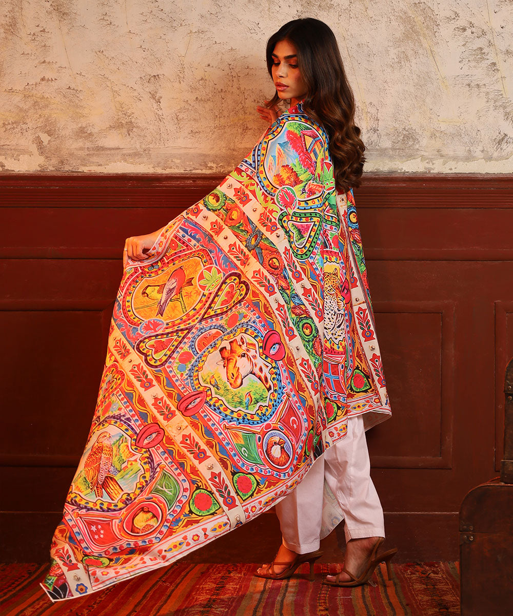 Traditional Truck Art Shawls - Gul Khan Truck Art