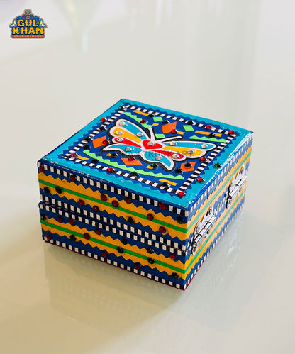 Traditional Blue Truck Art Jewellery Box