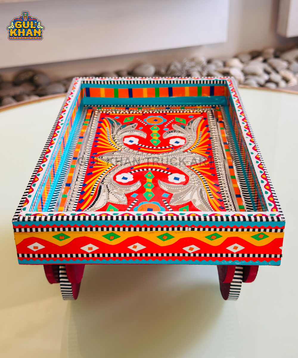 Traditional Red Truck Art Thaila Tray