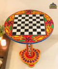 Coffee Table (Chess Pattern) 103 - Gul Khan Truck Art