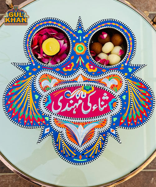 Purple & Red Truck Art Star Revolving Tray