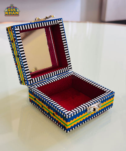 Traditional Blue Truck Art Jewellery Box