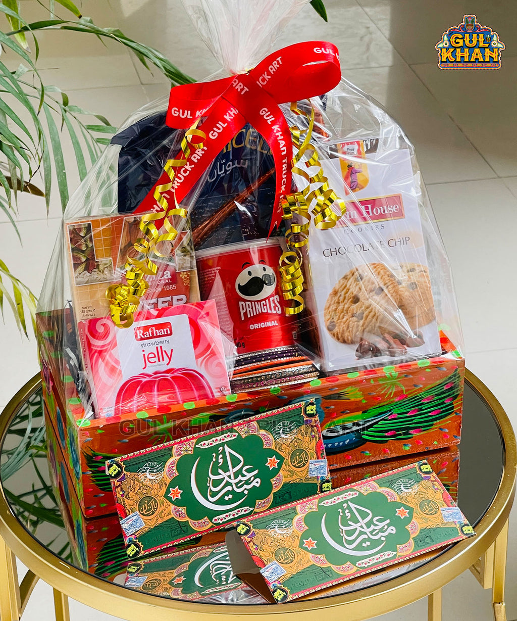 Mini Handpainted Tray Eid Basket 003 - Gul Khan Truck Art