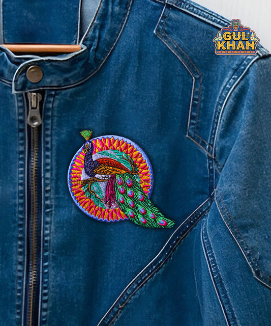 Peacock Premium Embroidered Patch - Gul Khan Truck Art