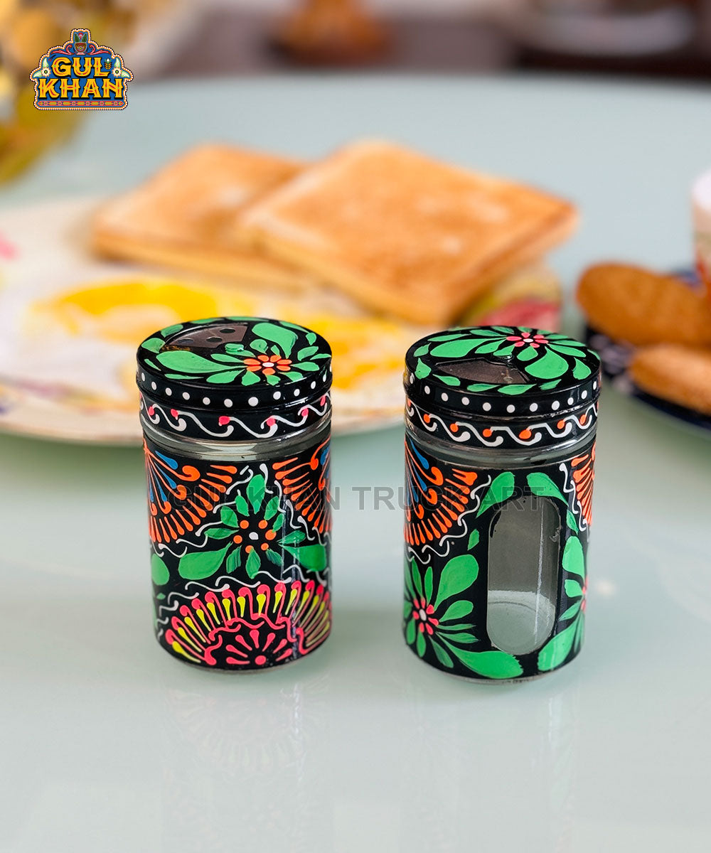 Mandala Truck Art Salt and Pepper Shaker 02 - Gul Khan Truck Art