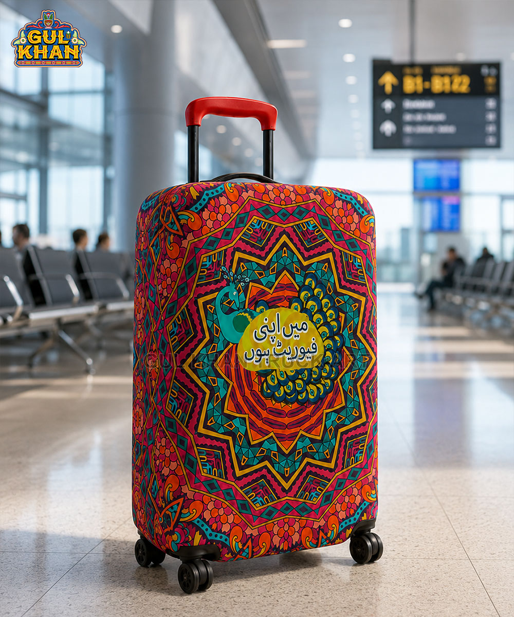 Peacock Mandala Truck Art Trolley Bag Cover ( Customizable )