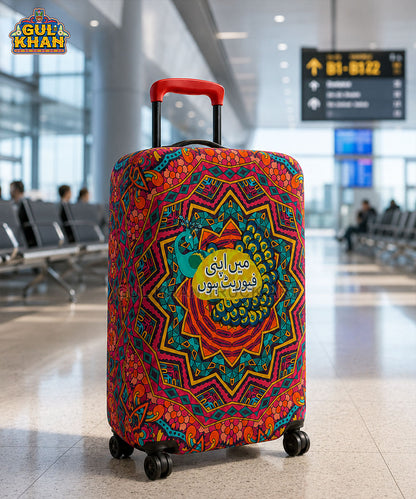 Peacock Mandala Truck Art Trolley Bag Cover ( Customizable )