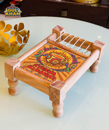 Chai Motif Charpai Printed Design - Gul Khan Truck Art