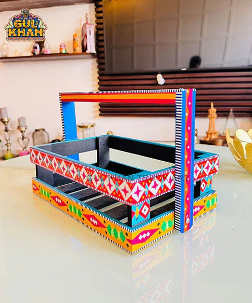 Caddy Tray 02 (Chamakpatti Handmade) - Gul Khan Truck Art