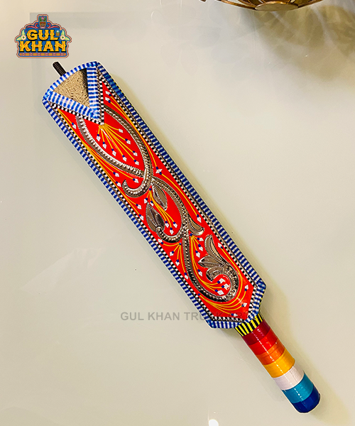 Handmade Customized Cricket Bat Red & Blue