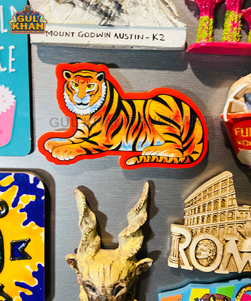 Tiger Acrylic Fridge Magnet - Gul Khan Truck Art