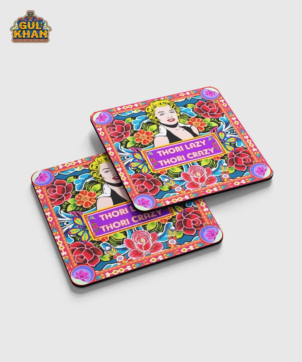 Thori Lazi Thori Crazy Printed Coaster - Gul Khan Truck Art