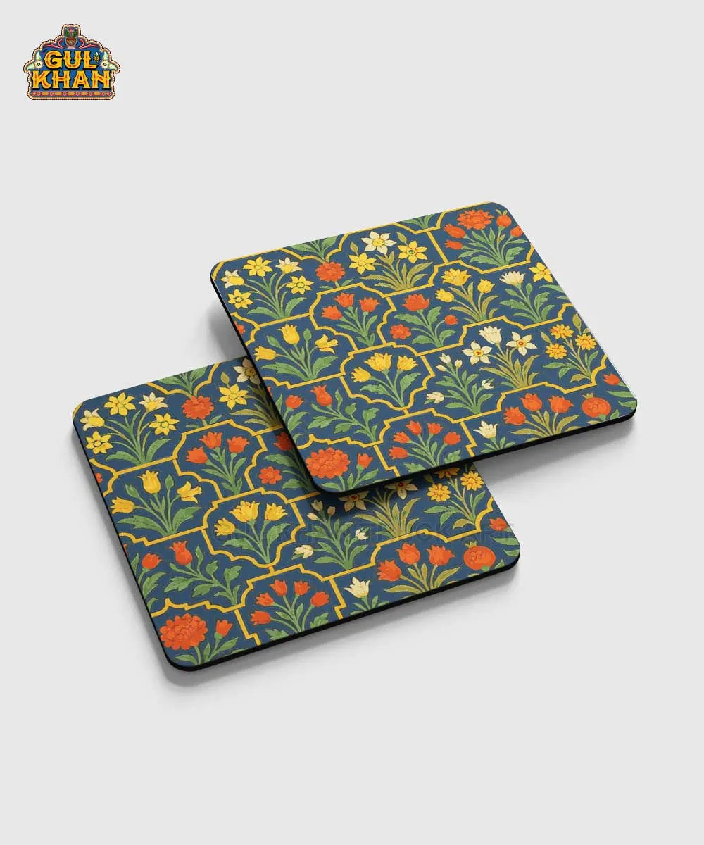 Mughal Artisan Coaster Design 01 - Gul Khan Truck Art
