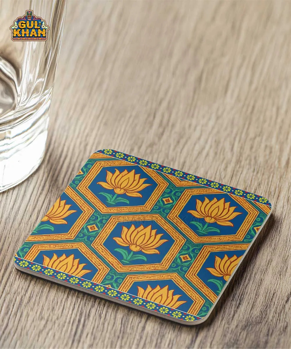 Mughal Artisan Coaster Design 02 - Gul Khan Truck Art
