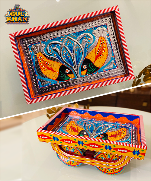 Tray with moving Wheels 008 - Gul Khan Truck Art
