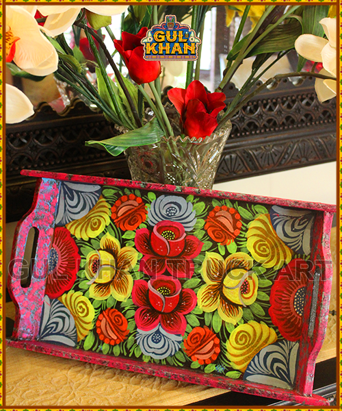 Tray (Wooden Hand Painted) Design 0026